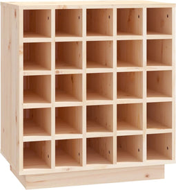 vidaXL - Wijnkast - 55,5x34x61 - cm - massief - grenenhout