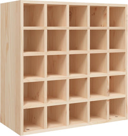 vidaXL - Wijnkast - 56x25x56 - cm - massief - grenenhout