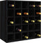 vidaXL - Wijnkast - 56x25x56 - cm - massief - grenenhout - zwart