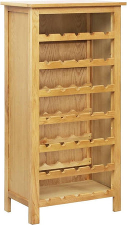 vidaXL - Wijnkast - 56x32x110 - cm - massief - eikenhout