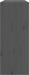 vidaXL - Wijnkast - 62x25x62 - cm - massief - grenenhout - grijs