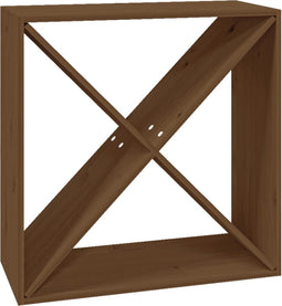 vidaXL - Wijnkast - 62x25x62 - cm - massief - grenenhout - honingbruin