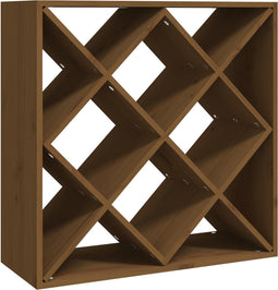 vidaXL - Wijnkast - 62x25x62 - cm - massief - grenenhout - honingbruin