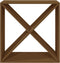 vidaXL - Wijnkast - 62x25x62 - cm - massief - grenenhout - honingbruin