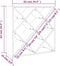 vidaXL - Wijnkast - 62x25x62 - cm - massief - grenenhout - honingbruin