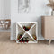 vidaXL - Wijnkast - 62x25x62 - cm - massief - grenenhout - wit