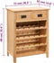 vidaXL - Wijnkast - 72x32x90 - cm - massief - eikenhout