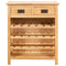 vidaXL - Wijnkast - 72x32x90 - cm - massief - eikenhout