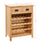 vidaXL - Wijnkast - 72x32x90 - cm - massief - eikenhout