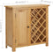 vidaXL - Wijnkast - voor - 11 - flessen - 80x32x80 - cm - massief - eikenhout