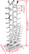vidaXL - Wijnrek - 27 - flessen - zilverkleurig - aluminium
