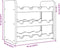 vidaXL - Wijnrek - 43x25x37 - cm - massief - grenenhout