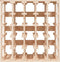 vidaXL - Wijnrek - 58,5x33x60,5 - cm - massief - grenenhout