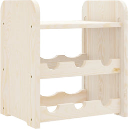 vidaXL - Wijnrek - met - bovenblad - 33x25x37 - cm - massief - grenenhout