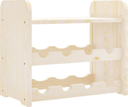 vidaXL - Wijnrek - met - bovenblad - 43x25x37 - cm - massief - grenenhout