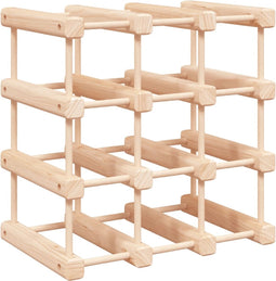 vidaXL - Wijnrek - voor - 12 - flessen - 36x23x36 - cm - massief - grenenhout