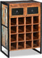 vidaXL - Wijnrek - voor - 16 - flessen - massief - gerecycled - hout