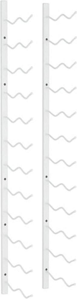 vidaXL - Wijnrek - voor - 24 - flessen - wandmontage - ijzer - wit
