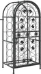 vidaXL - Wijnrek - voor - 33 - flessen - 45x36x100 - cm - smeedijzer - zwart