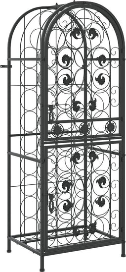 vidaXL - Wijnrek - voor - 41 - flessen - 45x36x120 - cm - smeedijzer - zwart