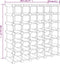 vidaXL - Wijnrek - voor - 42 - flessen - 68,5x23x68,5 - cm - massief - grenenhout