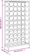vidaXL - Wijnrek - voor - 45 - flessen - 54x18x100 - cm - smeedijzer - zwart