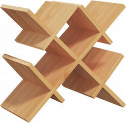 vidaXL - Wijnrek - voor - 5 - flessen - 41x15x25 - cm - bamboe