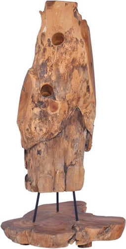 vidaXL - Wijnrek - voor - 8 - flessen - 40x30x80 - cm - massief - teakhout