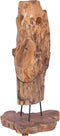 vidaXL - Wijnrek - voor - 8 - flessen - 40x30x80 - cm - massief - teakhout