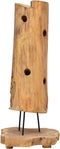 vidaXL - Wijnrek - voor - 8 - flessen - 40x30x80 - cm - massief - teakhout
