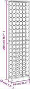 vidaXL - Wijnrek - voor - 95 - flessen - 54x18x200 - cm - smeedijzer - zwart