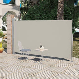 vidaXL - Wind-/zonnescherm - uittrekbaar - 160x300 - cm - crèmekleurig