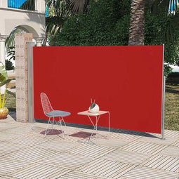 vidaXL - Wind-/zonnescherm - uittrekbaar - 160x300 - cm - rood