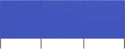 vidaXL - Windscherm - 3-panelen - 400x120 - cm - stof - azuurblauw