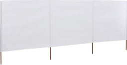 vidaXL - Windscherm - 3-panelen - 400x120 - cm - stof - wit