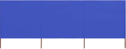 vidaXL - Windscherm - 3-panelen - 400x160 - cm - stof - azuurblauw