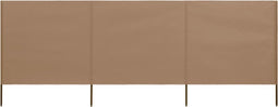 vidaXL - Windscherm - 3-panelen - 400x160 - cm - stof - taupe