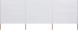 vidaXL - Windscherm - 3-panelen - 400x160 - cm - stof - zandwit