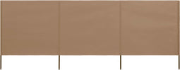 vidaXL - Windscherm - 3-panelen - 400x80 - cm - stof - taupe