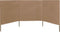 vidaXL - Windscherm - 3-panelen - 400x80 - cm - stof - taupe