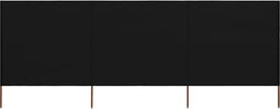 vidaXL - Windscherm - 3-panelen - 400x80 - cm - stof - zwart
