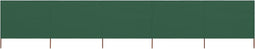 vidaXL - Windscherm - 5-panelen - 600x120 - cm - stof - groen