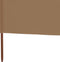 vidaXL - Windscherm - 5-panelen - 600x120 - cm - stof - taupe