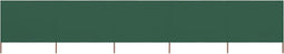 vidaXL - Windscherm - 5-panelen - 600x80 - cm - stof - groen