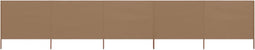 vidaXL - Windscherm - 5-panelen - 600x80 - cm - stof - taupe
