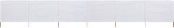 vidaXL - Windscherm - 6-panelen - 800x120 - cm - stof - zandwit