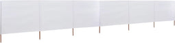 vidaXL - Windscherm - 6-panelen - 800x80 - cm - stof - wit