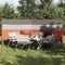 vidaXL - Windscherm - camping - waterdicht - 340x130 - cm - grijs - en - oranje