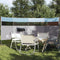 vidaXL - Windscherm - camping - waterdicht - 366x152x152 - cm - blauw