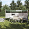 vidaXL - Windscherm - camping - waterdicht - 366x152x152 - cm - groen